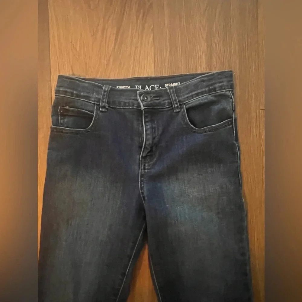 Children’s Place Boys Straight Jambe Jeans Dark Blue Size 10